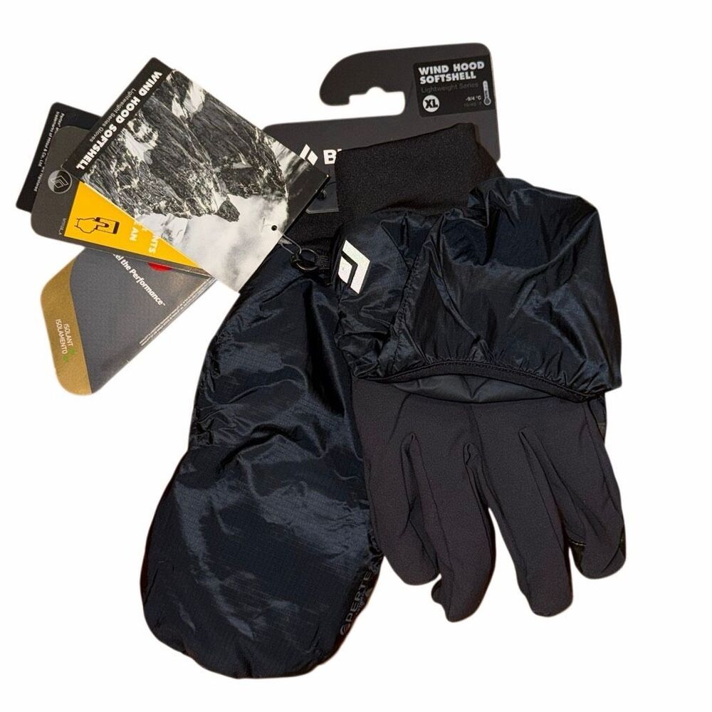 NWT Black Diamond Wind Hood Softshell Gloves mens size XL primaloft
